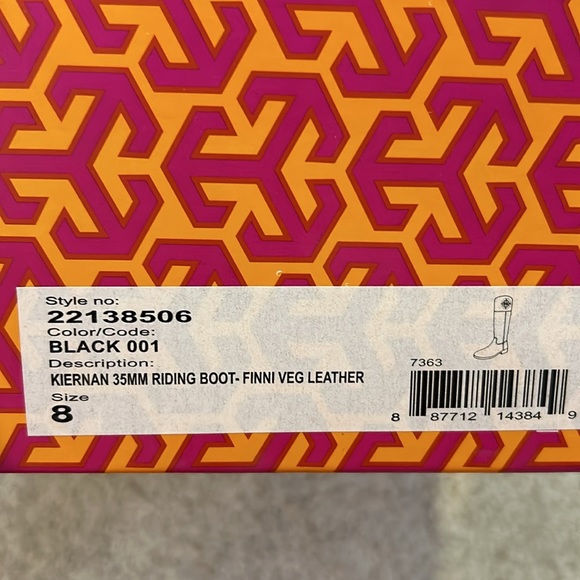 Tory Burch Kiernan 35MM Leather Riding Boot, Size 8 - Picture 9 of 12